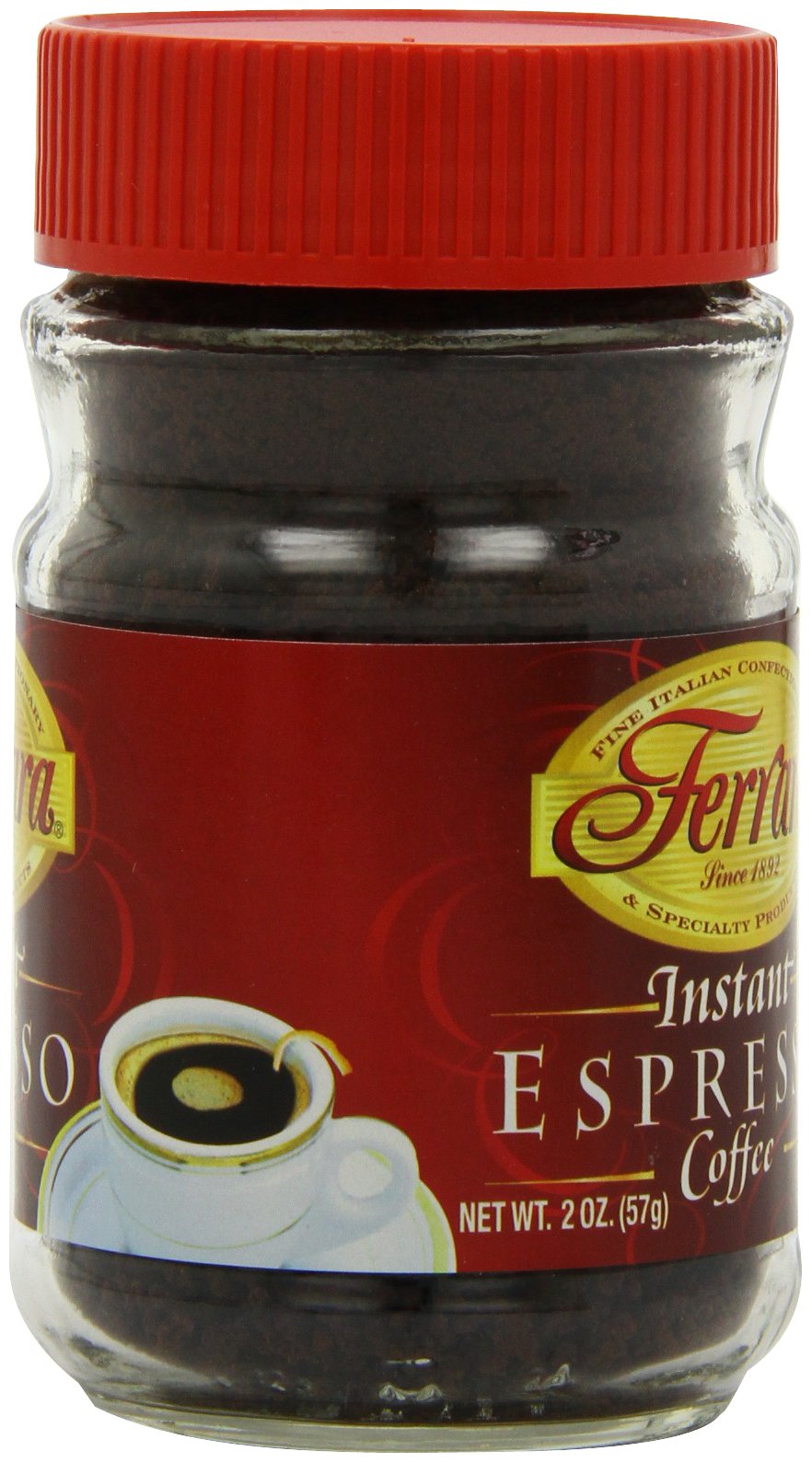 Instant Espresso Coffee 2 oz Glass Jars Pack of 6 E5637