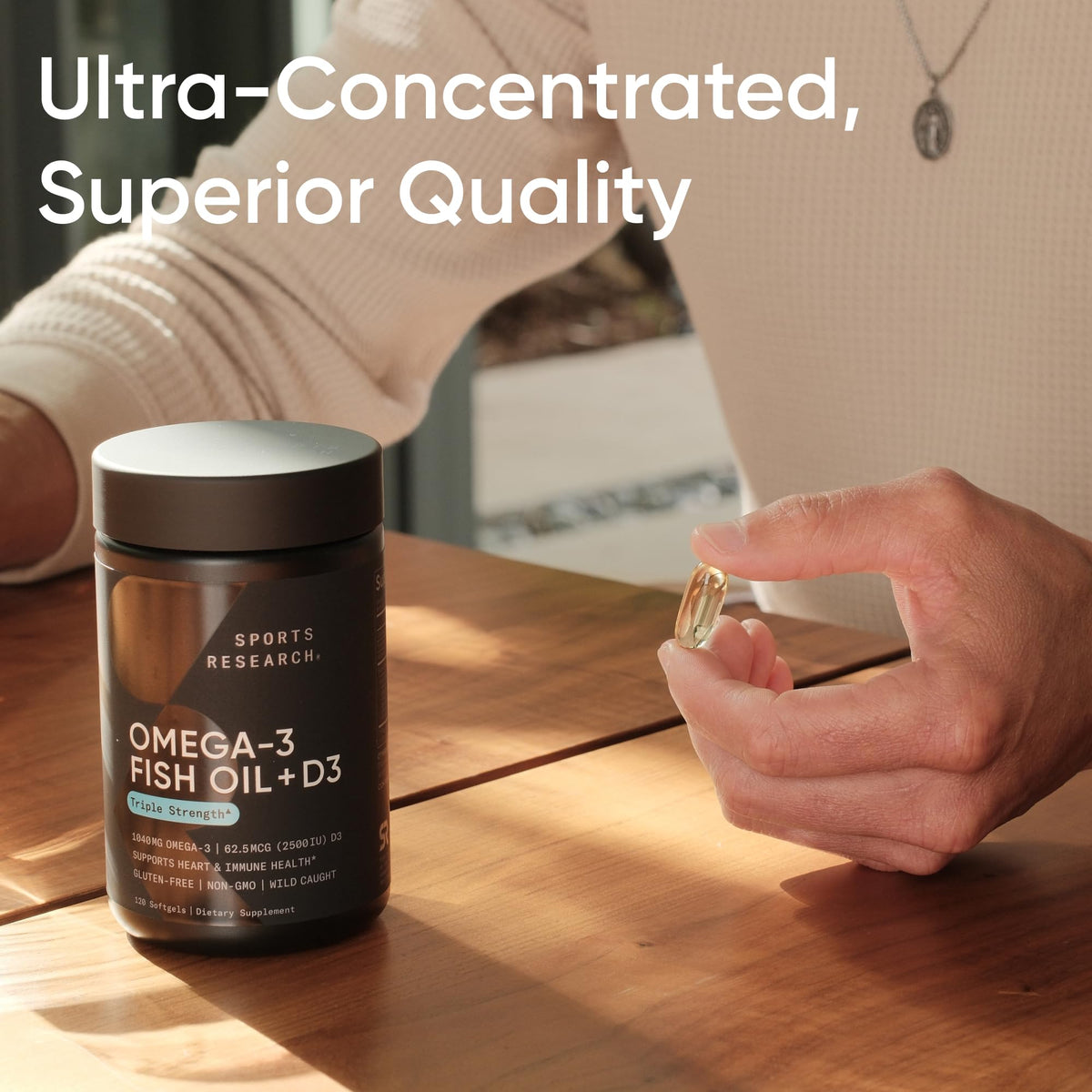 Omega-3 Fish Oil 1250mg + D3 2500iu, 120 Count W7768