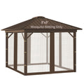 Replacement Gazebo Mosquito Netting 8x8x7 FT Brown E788