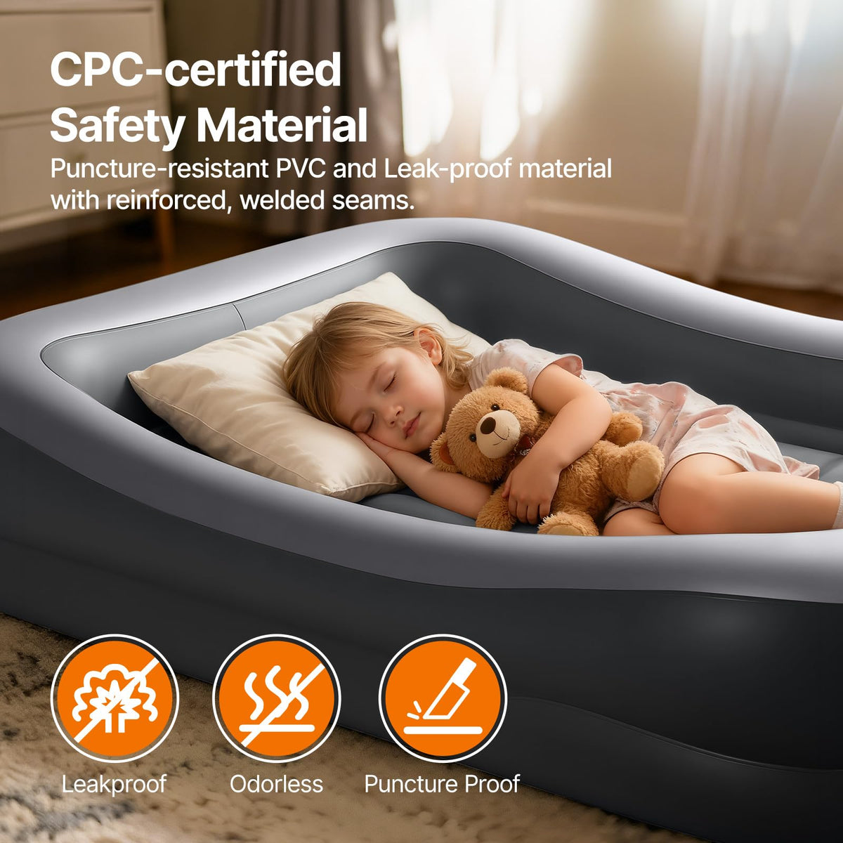 Inflatable Toddler Travel Bed with Tent G492