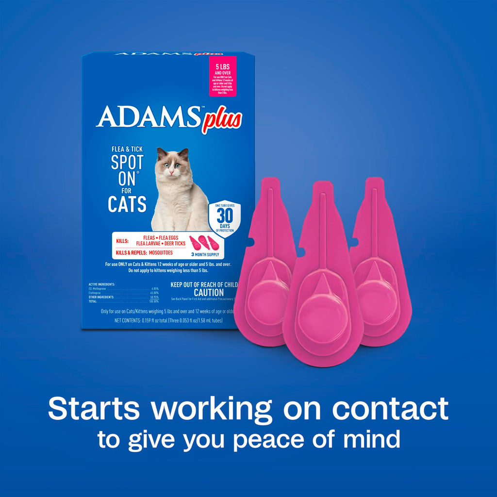 Flea and Tick Prevention Spot On for Cats 3 Pack W746025