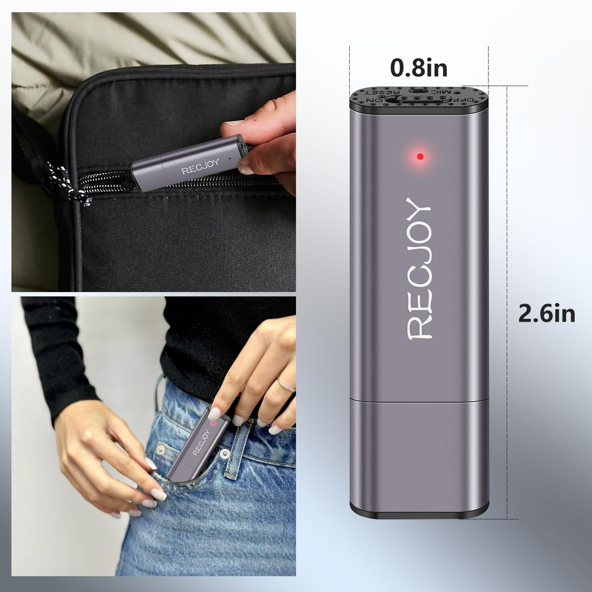 64GB USB Digital Voice Recorder with 750Hrs Storage Capacity I7546