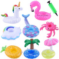 8 Pack Inflatable Drink Holders with Air Pump H474