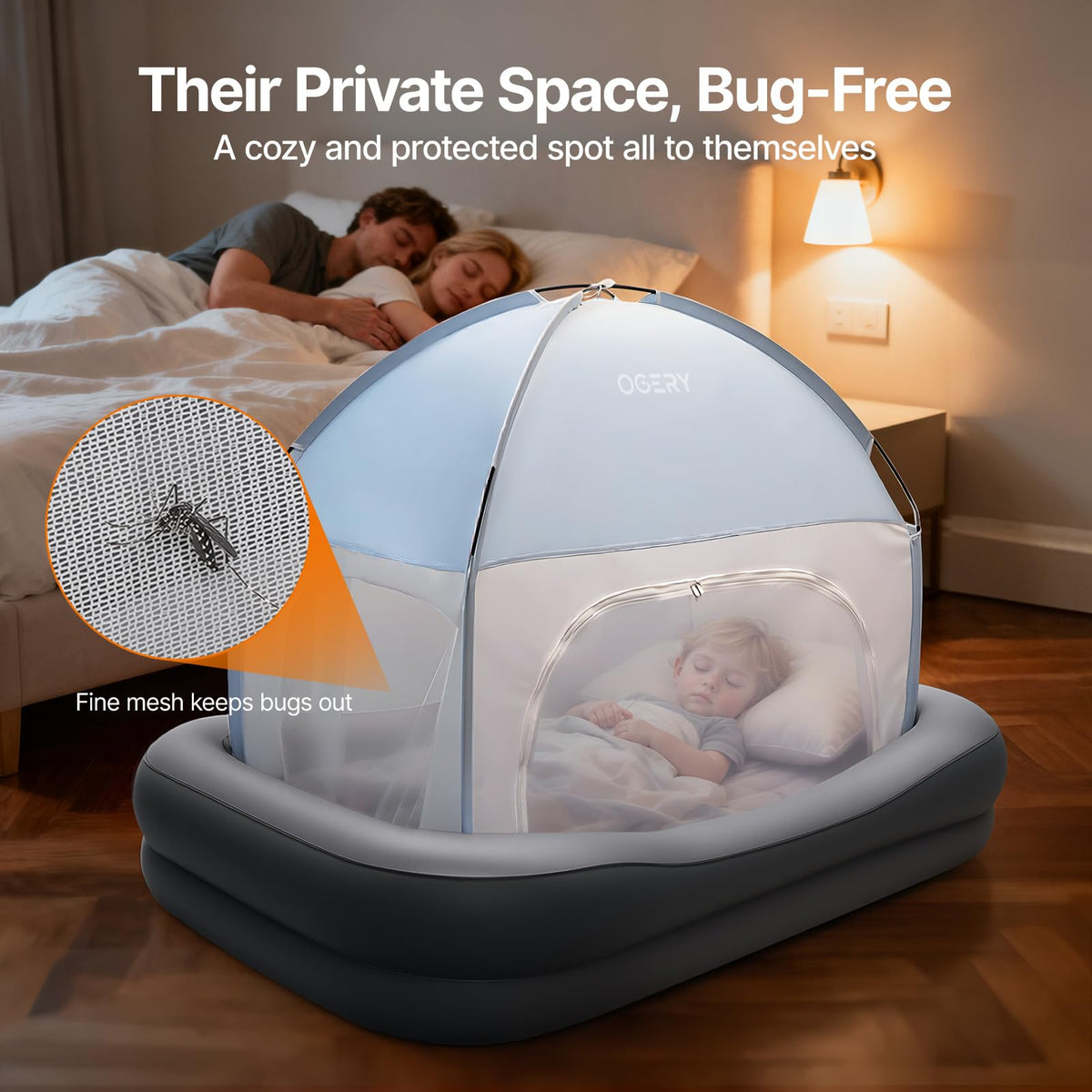Inflatable Toddler Travel Bed with Tent G492