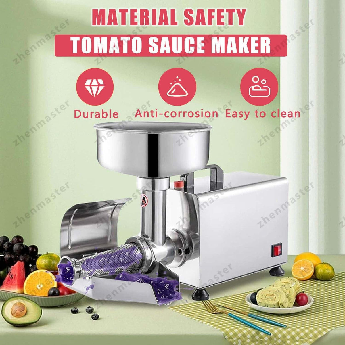 450W Stainless Steel Electric Tomato Strainer L227