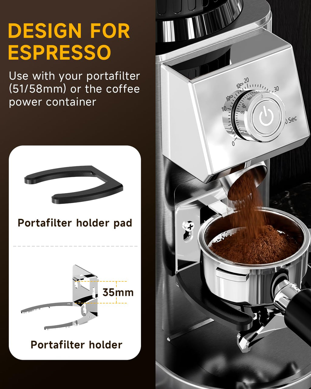 Conical Burr Espresso Grinder A749