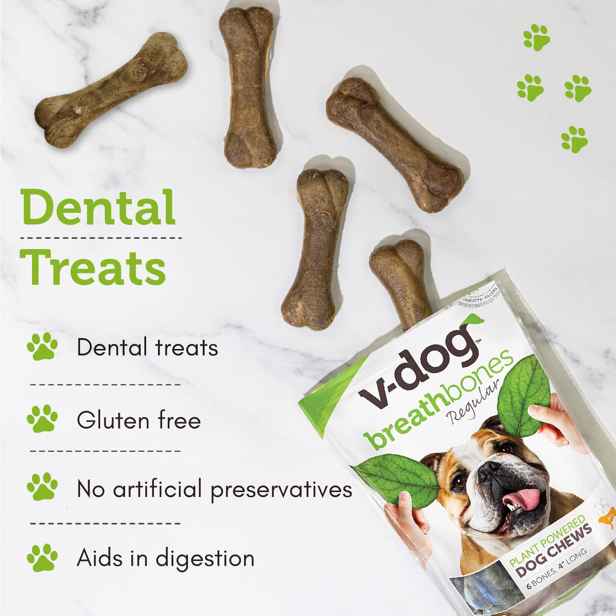 Vegan Dental Dog Bones 8 Ounces A8338