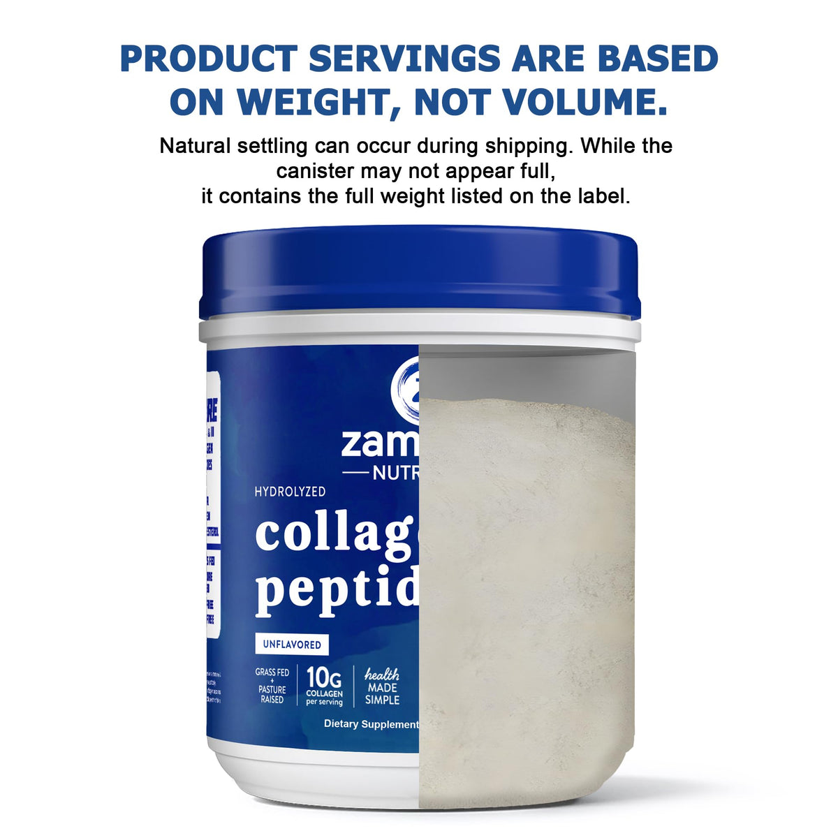 Unflavored Grass-Fed Collagen Peptides Powder 1.32 LBS I800872