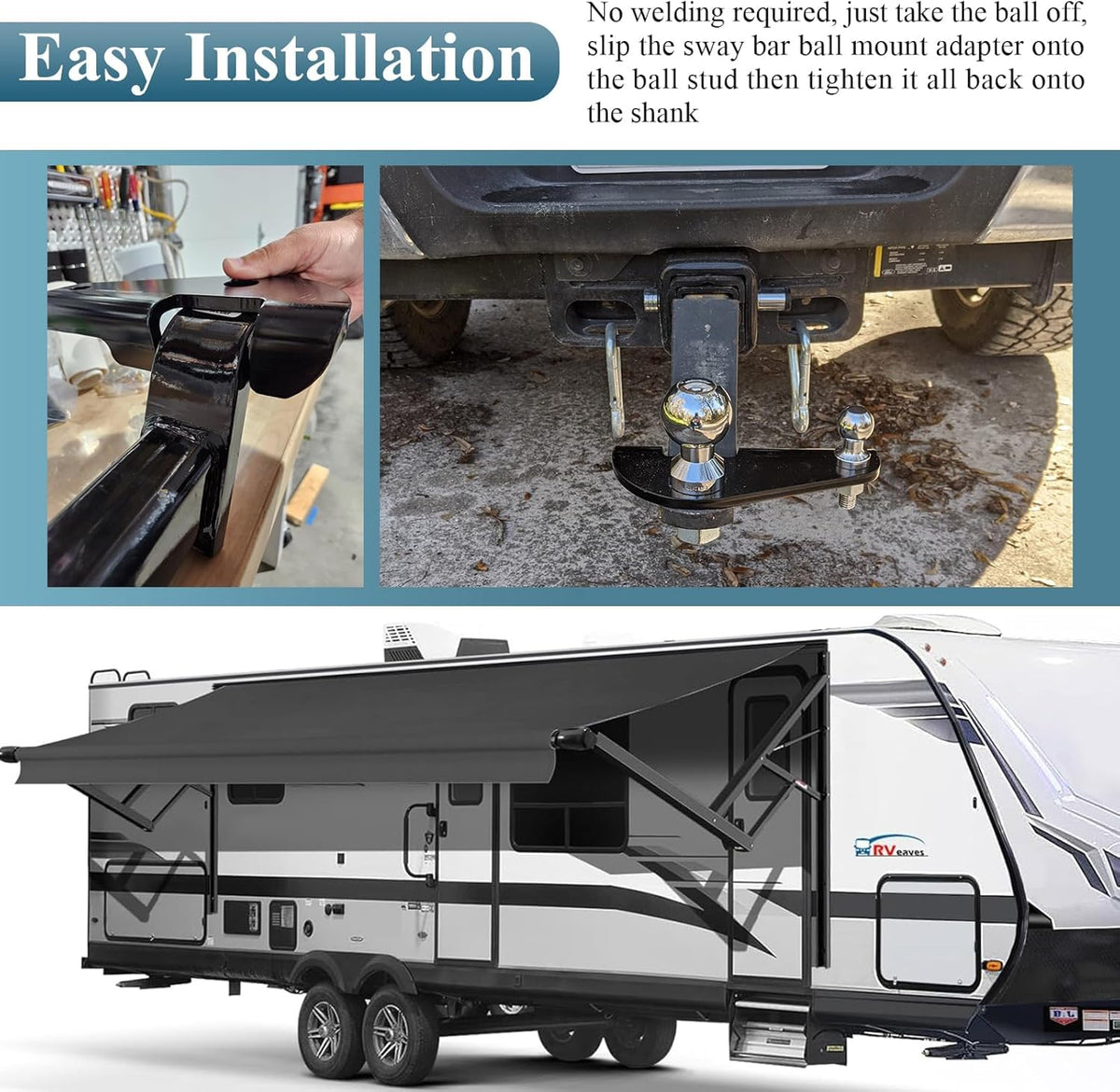 Anti Sway Trailer Hitch Adapter for 2" Square Ball Mounts F862351
