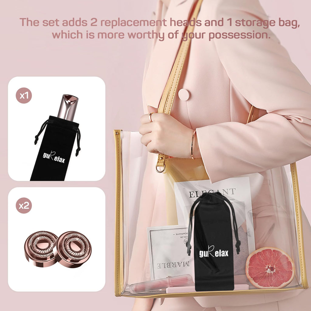 Electric Painless Facial Hair Remover with 2 Replacement Heads R859