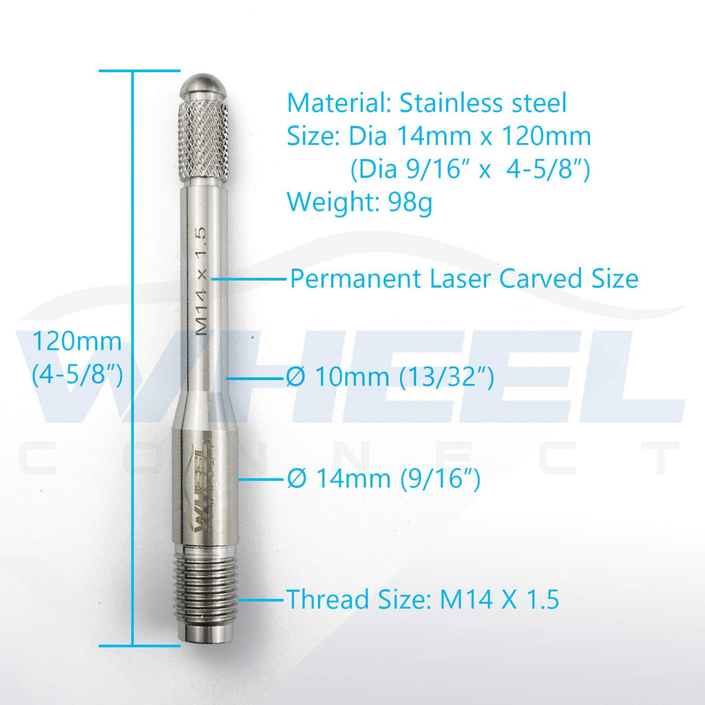 Stainless Steel Wheel Alignment Pin Set of 5 Sizes Z42220
