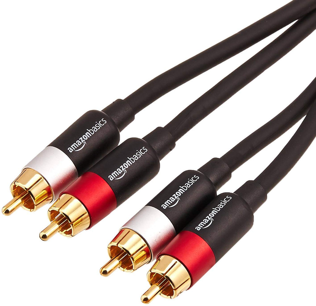 2 RCA Stereo Audio Cable, 4 Feet, Black U76144