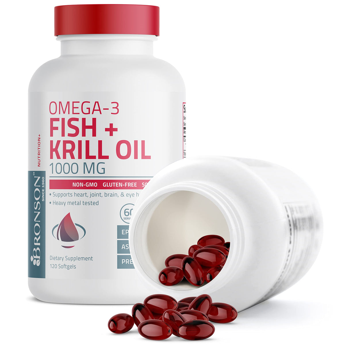 Omega-3 Fish + Krill Oil 1000 mg Softgels R5025