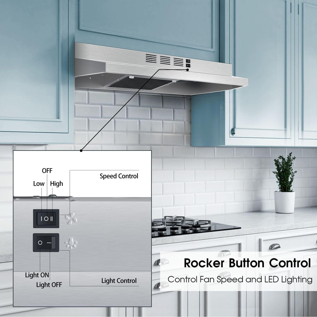 30 inch Under Cabinet Stainless Steel Range Hood J17160