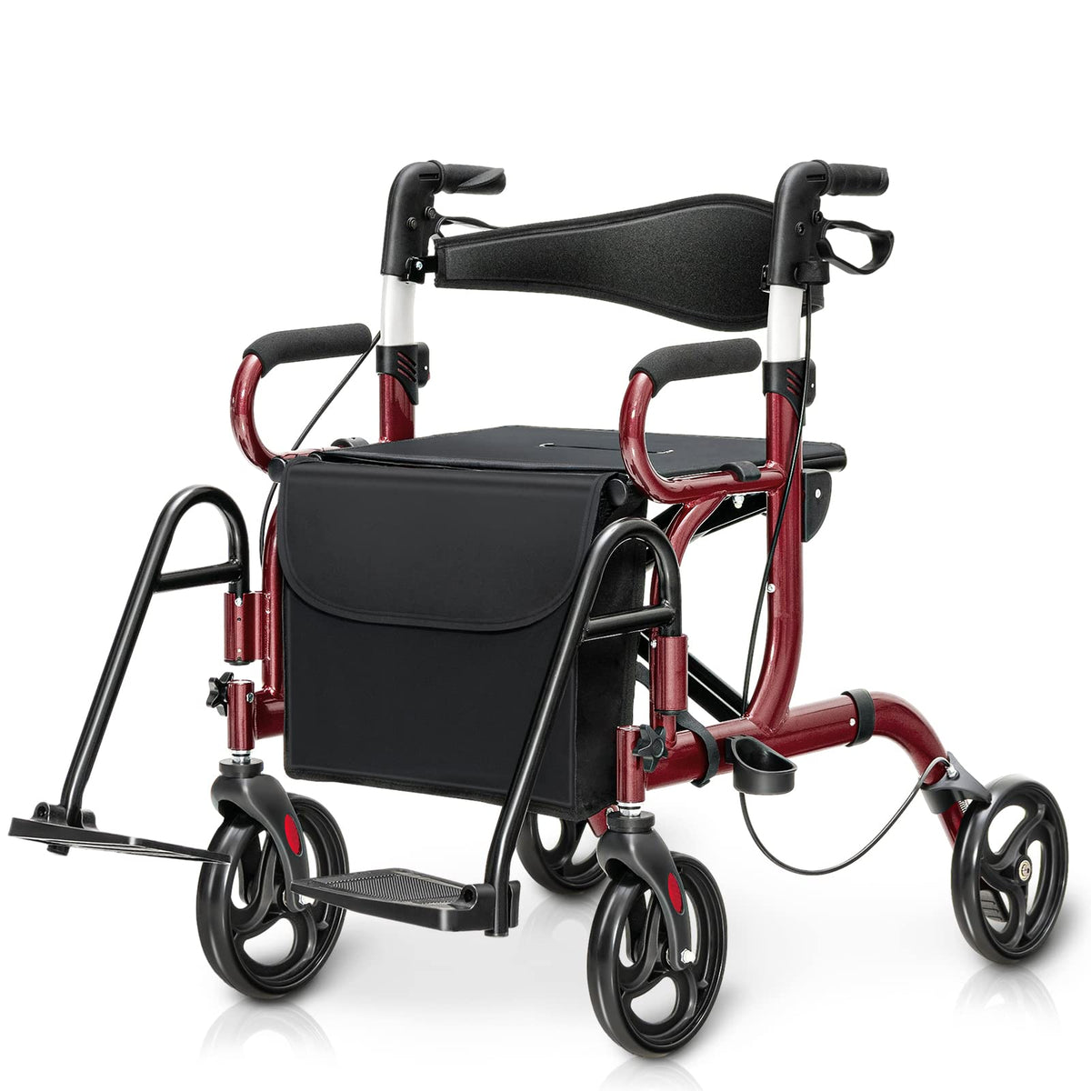 2-in-1 Rollator Walker with Seat J96007