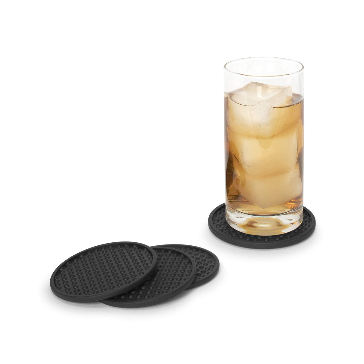 Black Set of 4 Coaster E20937