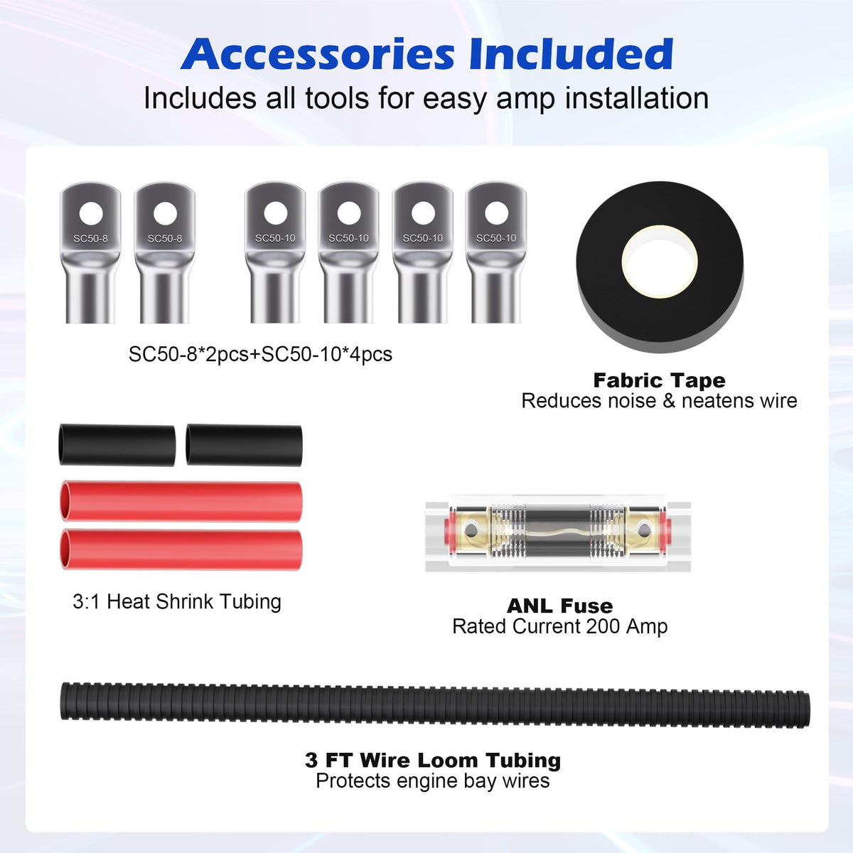 1/0 Gauge Amp Wiring Kit with Fuse Holder O9862