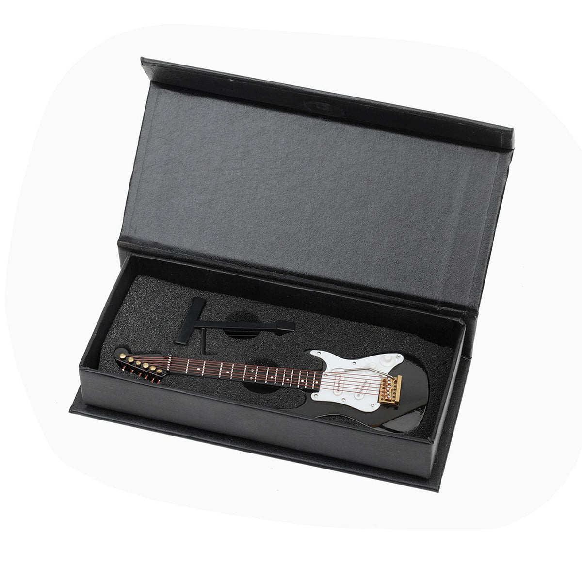 Miniature Electric Guitar Replica with Stand and Case G7136
