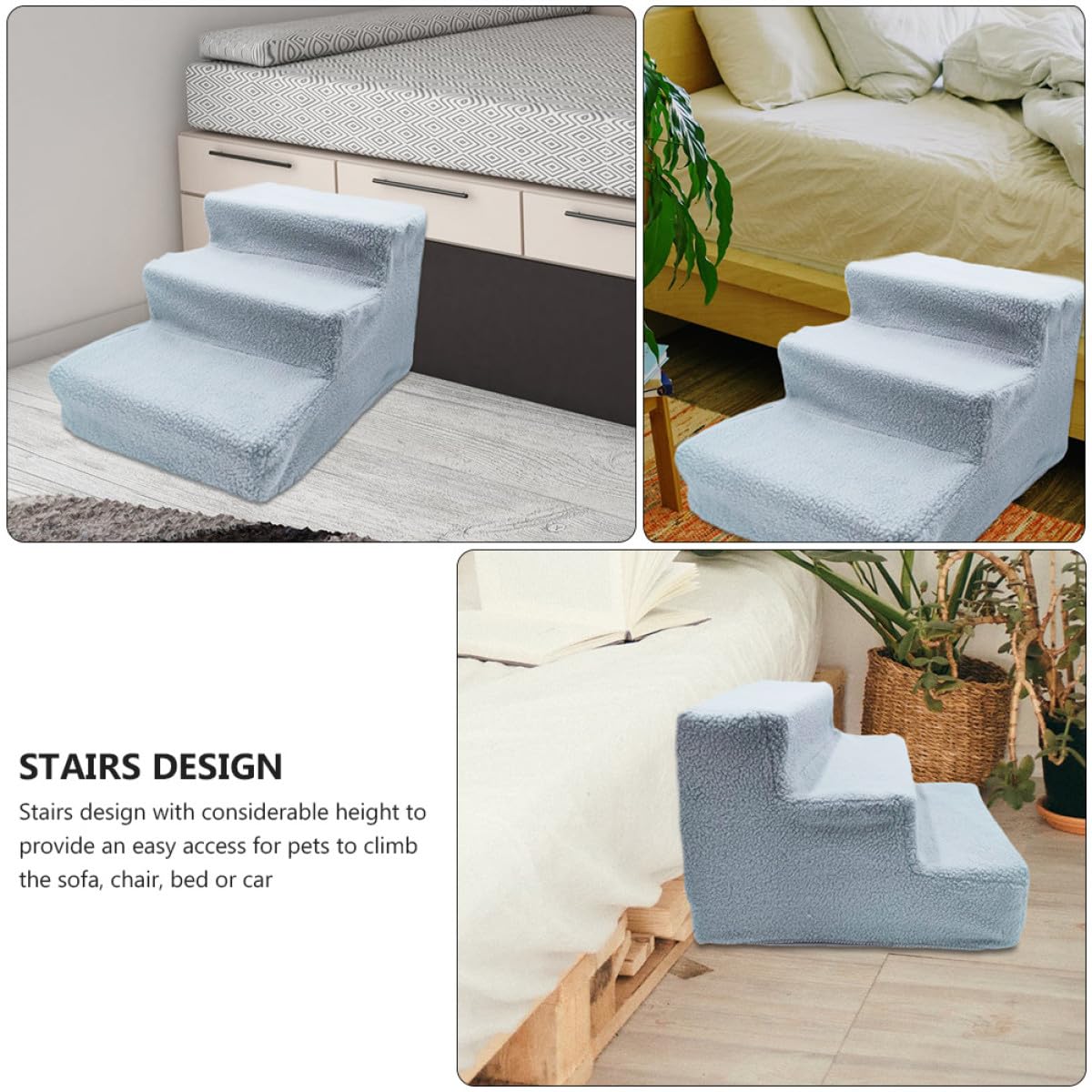 Gray Non-Slip Pet Stairs I7681