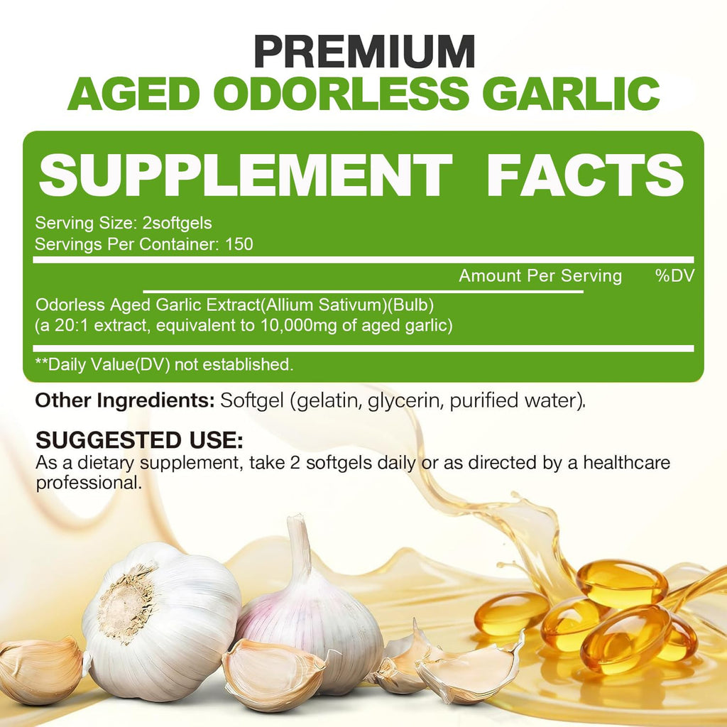 Aged Garlic Extract Capsules, 300 Softgels C196719