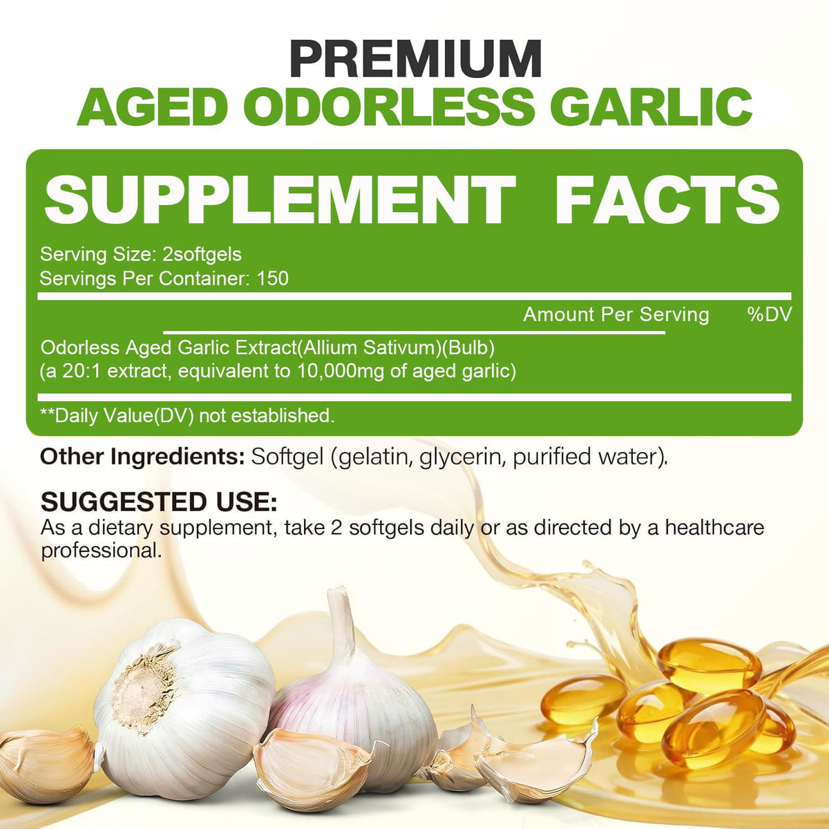 Aged Garlic Extract Capsules, 300 Softgels C196719