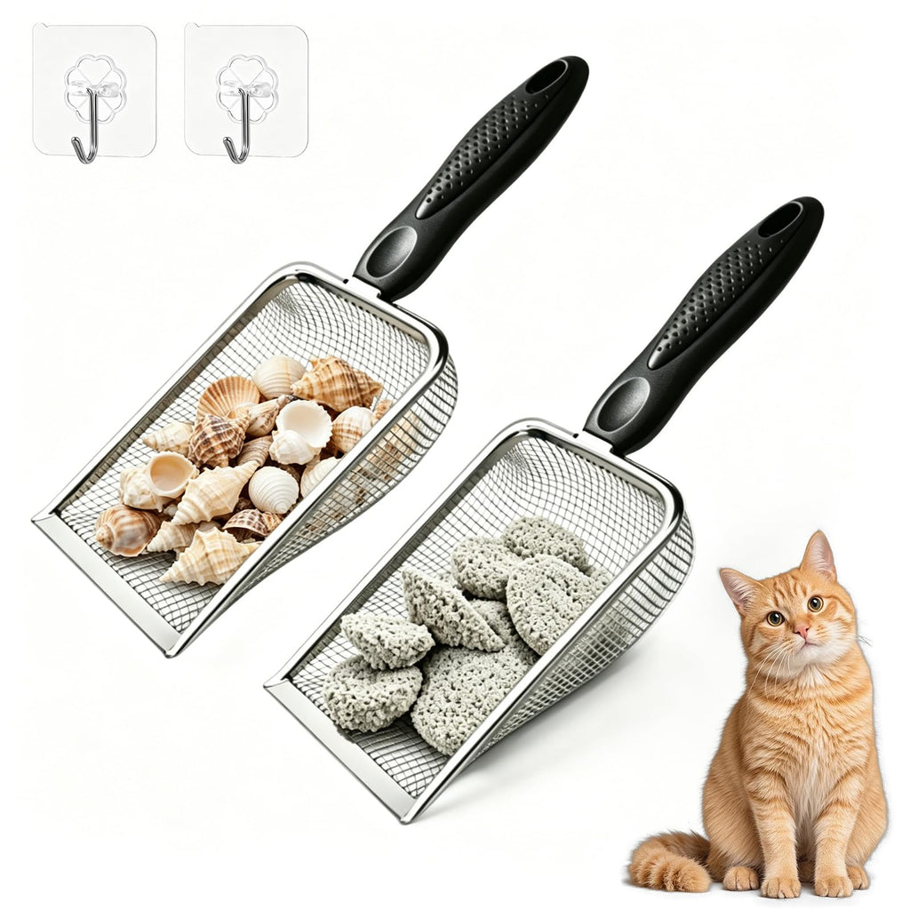 Metal Cat Litter Scoop 2 Pack F97422