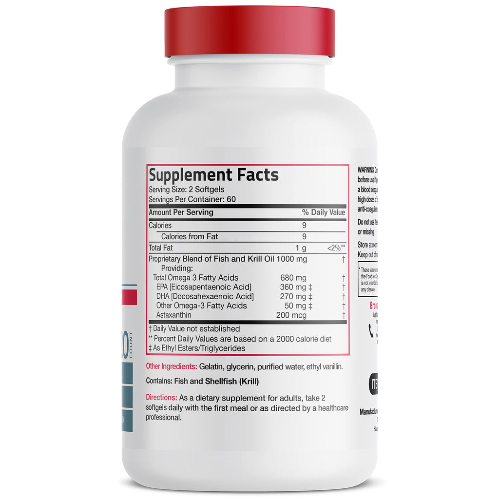 Omega-3 Fish + Krill Oil 1000 mg Softgels R5025