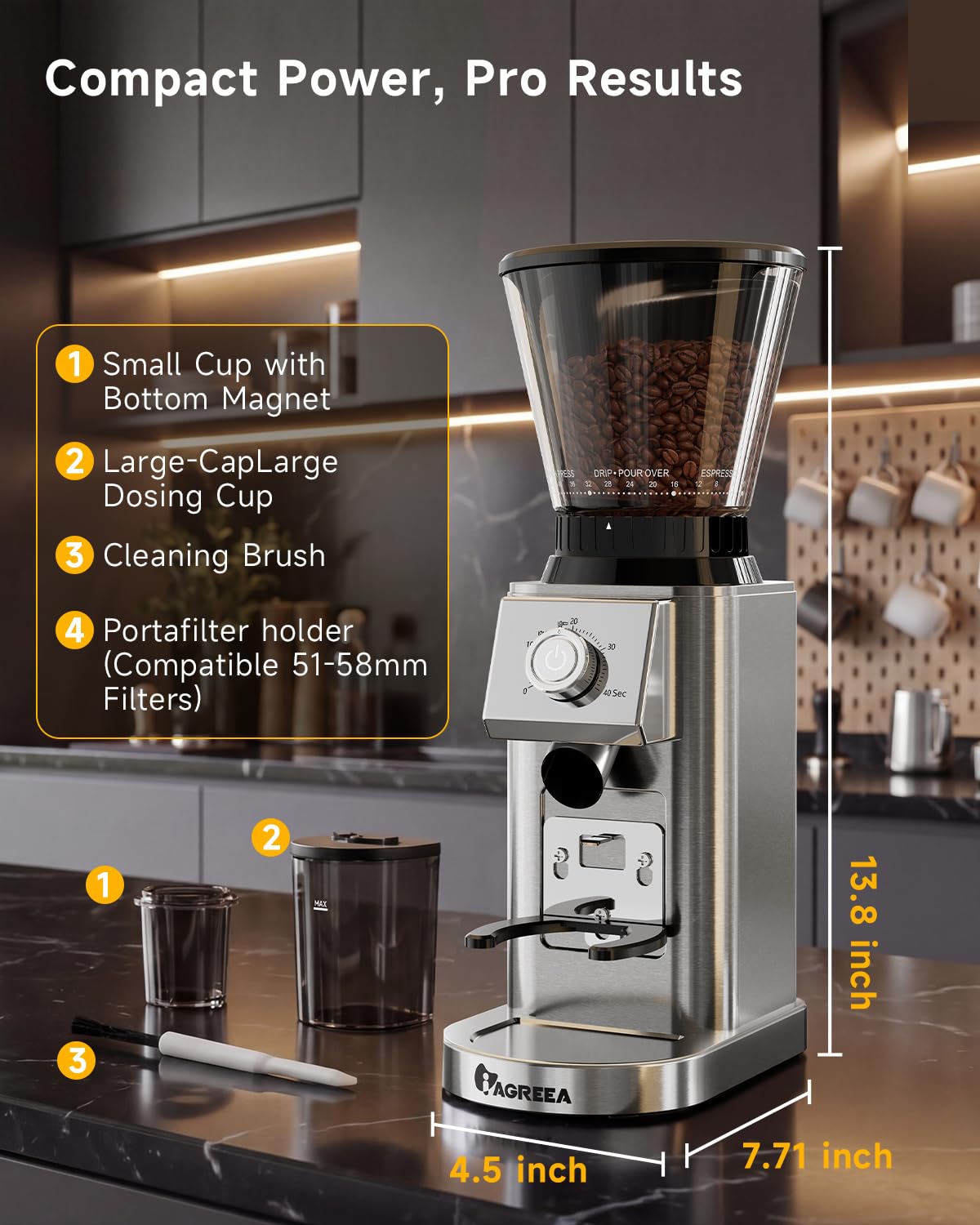 Conical Burr Espresso Grinder A749