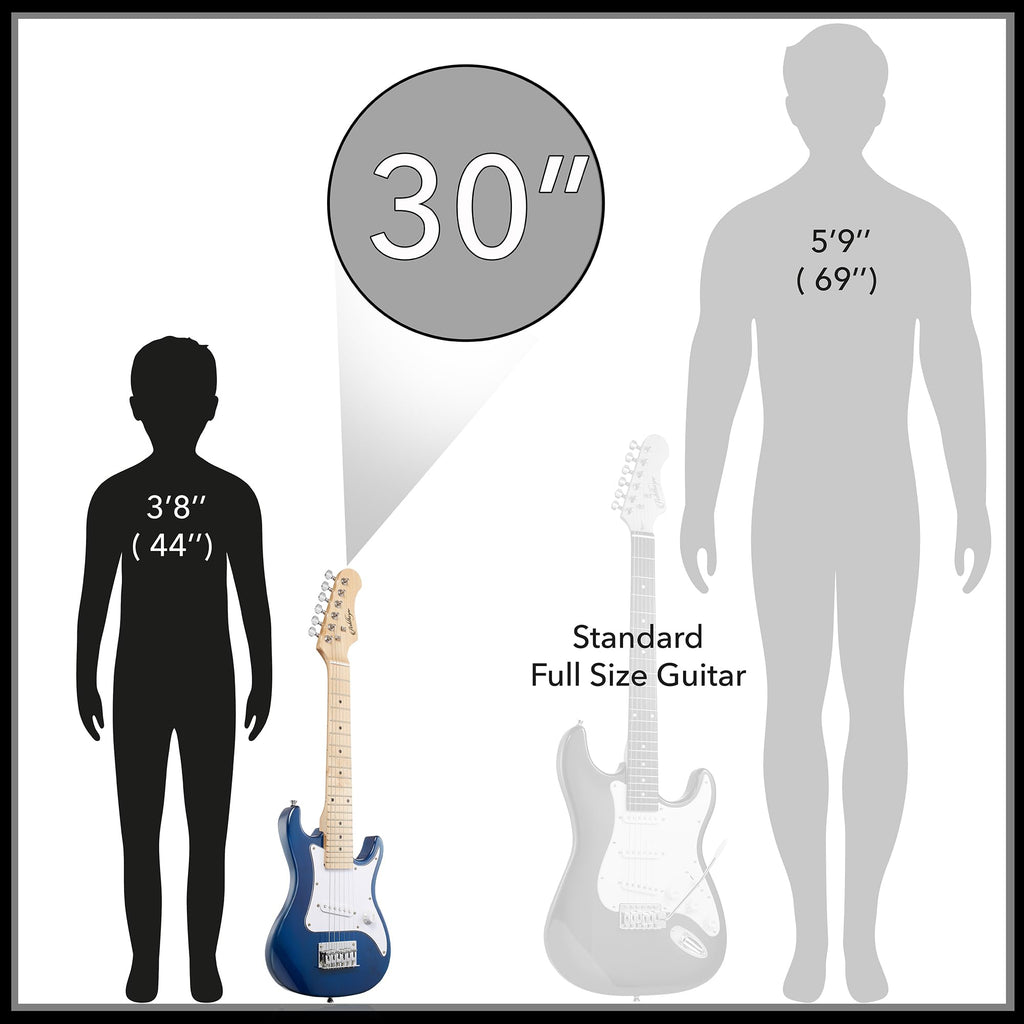 30-inch Kids Electric Guitar Beginner Kit with Amplifier, Blue H689079