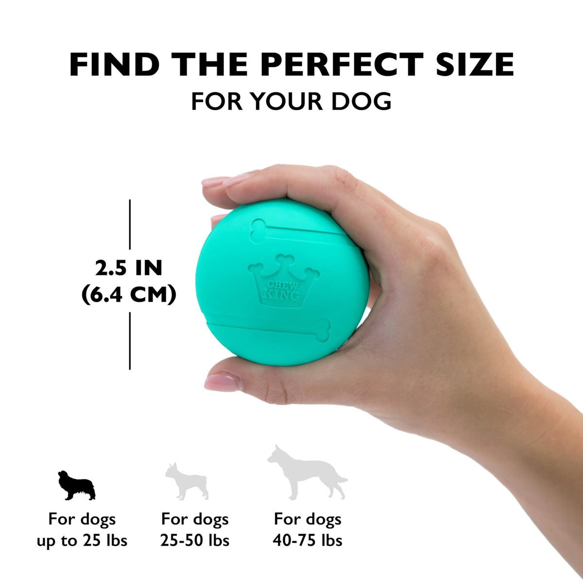 Extremely Durable Natural Rubber Toy 2.5 inch, 8-pack V44132