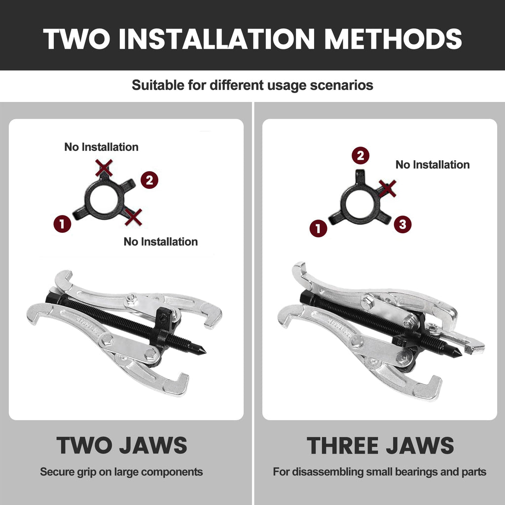3 Jaw Gear Puller Set with Reversible Jaws M50813