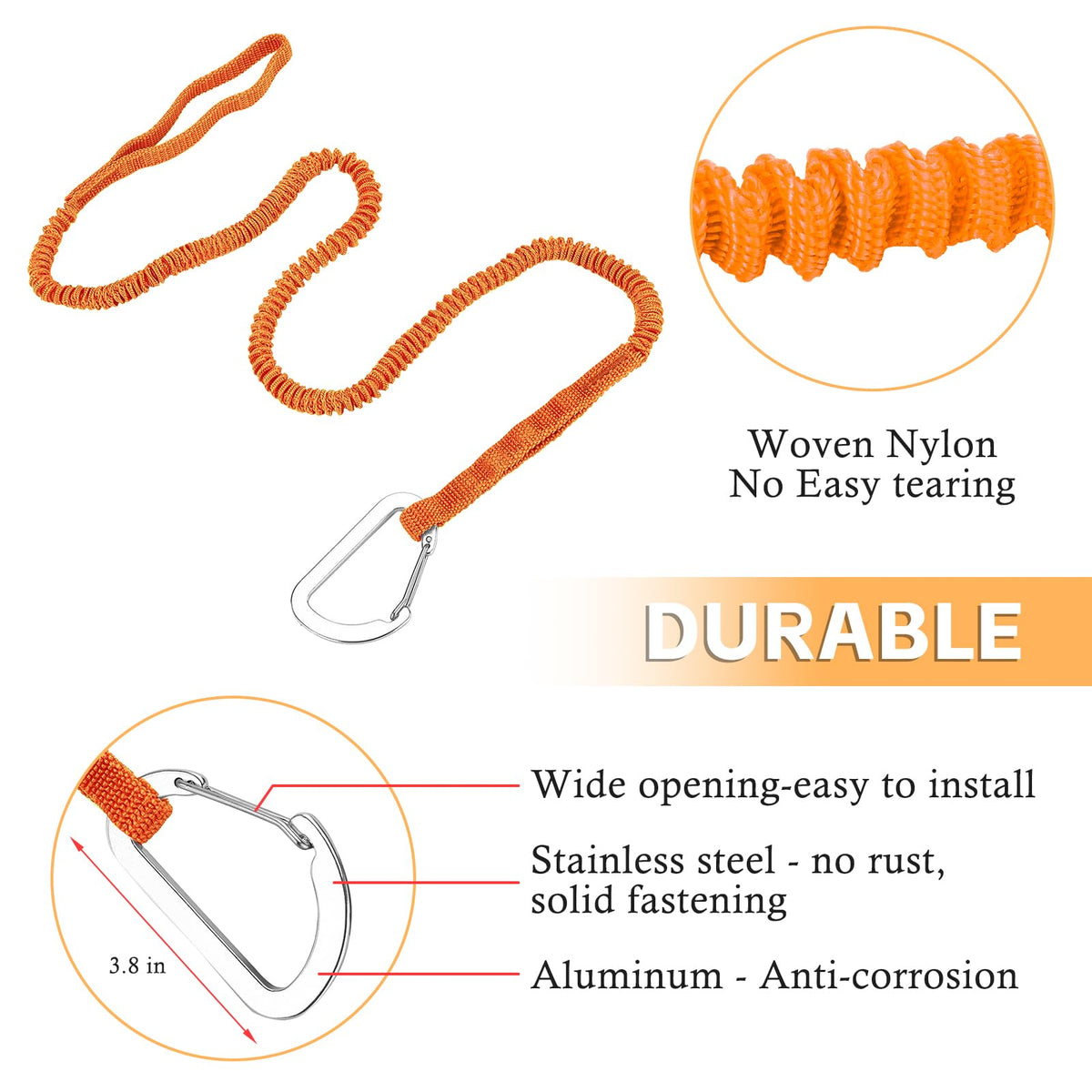 Kayak Paddle Board Leash Stretchable Strap B287