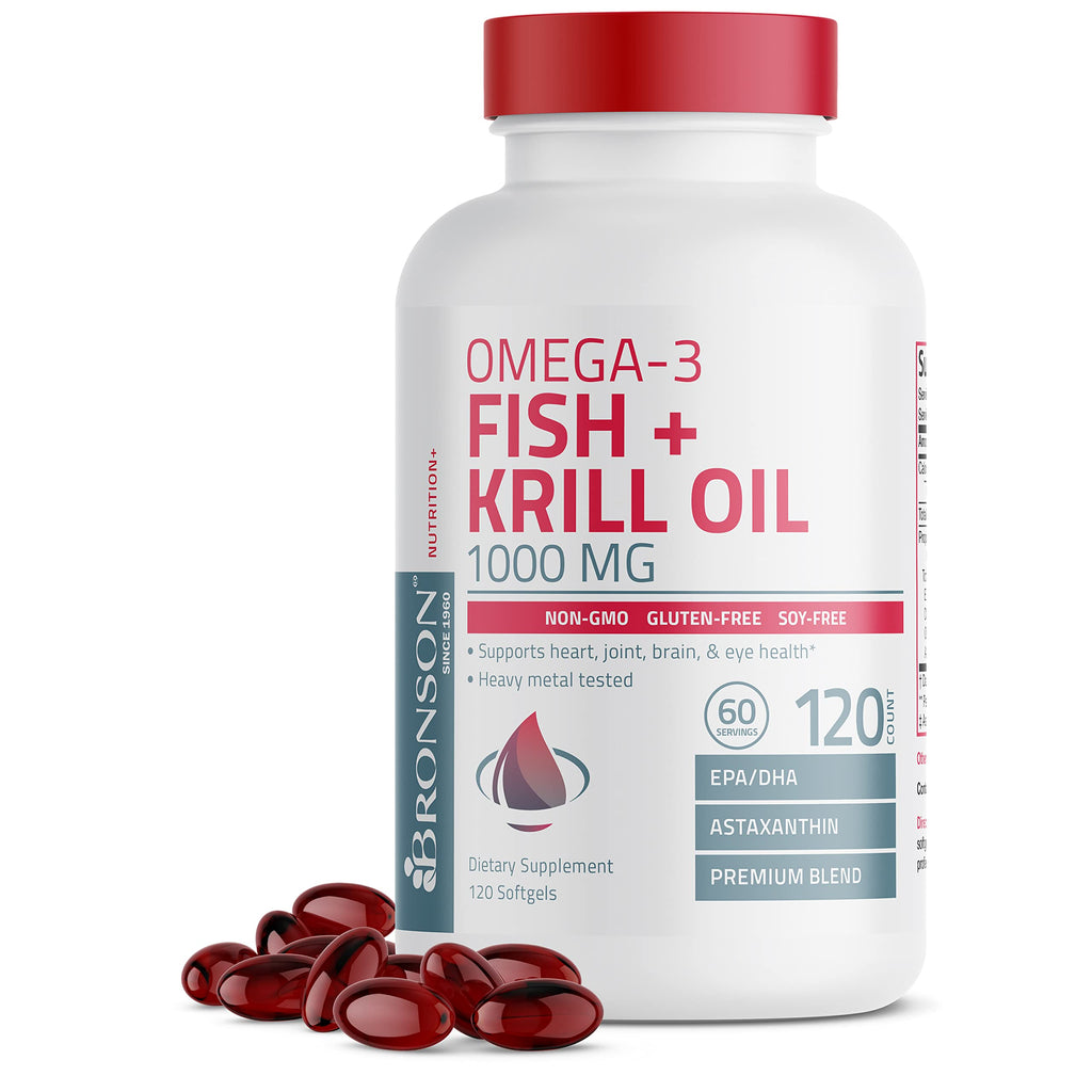 Omega-3 Fish + Krill Oil 1000 mg Softgels R5025