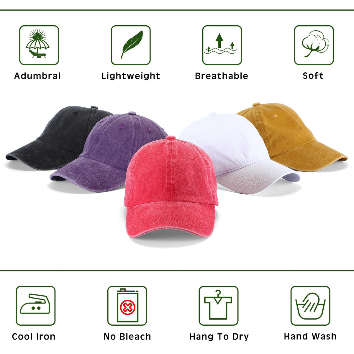 30 Pack Washed Denim Distressed Adjustable Cotton Baseball Cap O39832