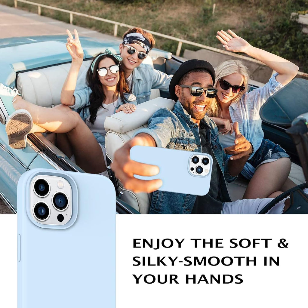 Light Blue Silicone iPhone 13 Pro Max Case F654
