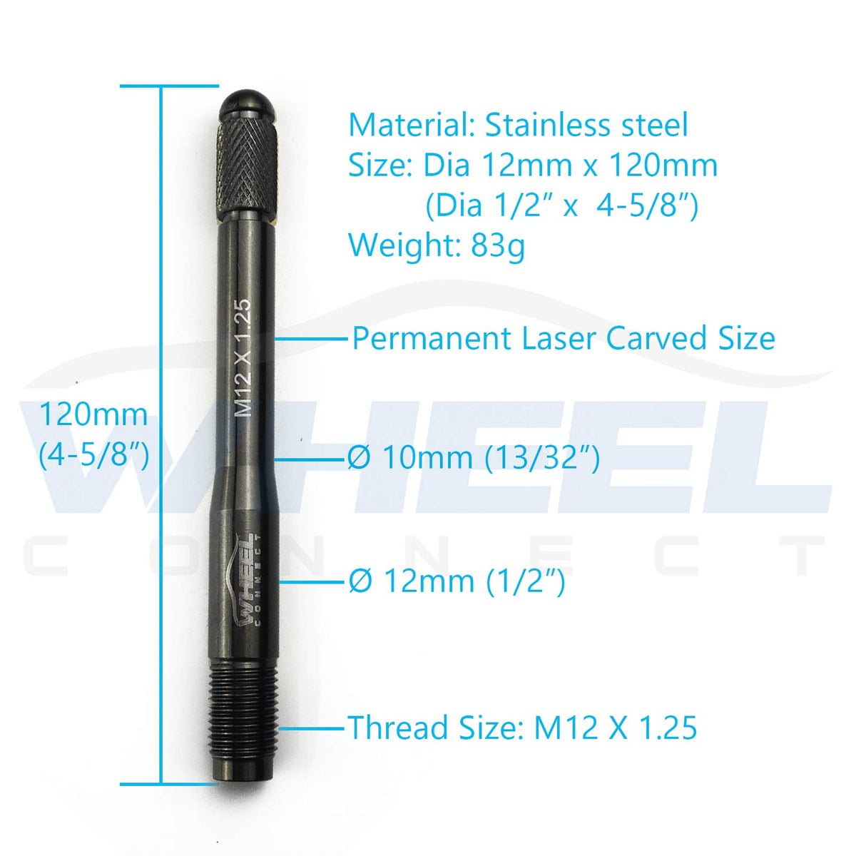 Stainless Steel Wheel Alignment Pin Set of 5 Sizes Z42220