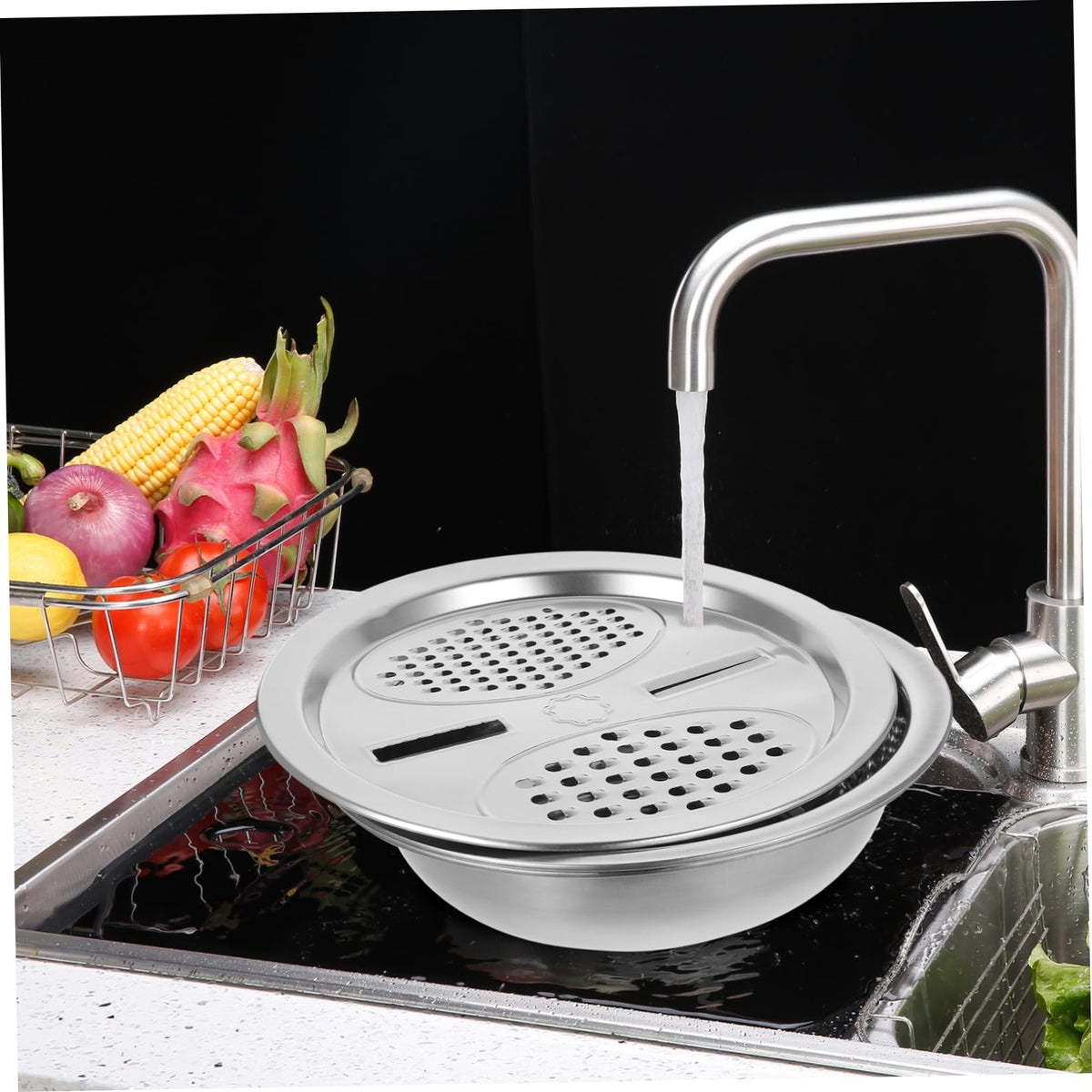 Metal Vegetable Washing Basket Strainer Bowl P912