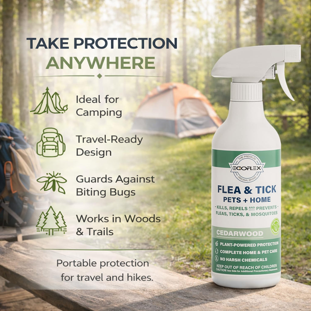Plant-Based Flea Spray with Cedarwood Scent 16 Oz Z3589
