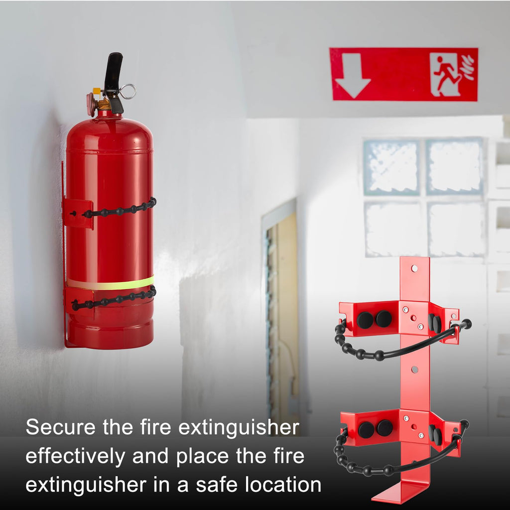 4 Pcs Fire Extinguisher Bracket, 2.5 Lb and 5 Lb, Red O644233