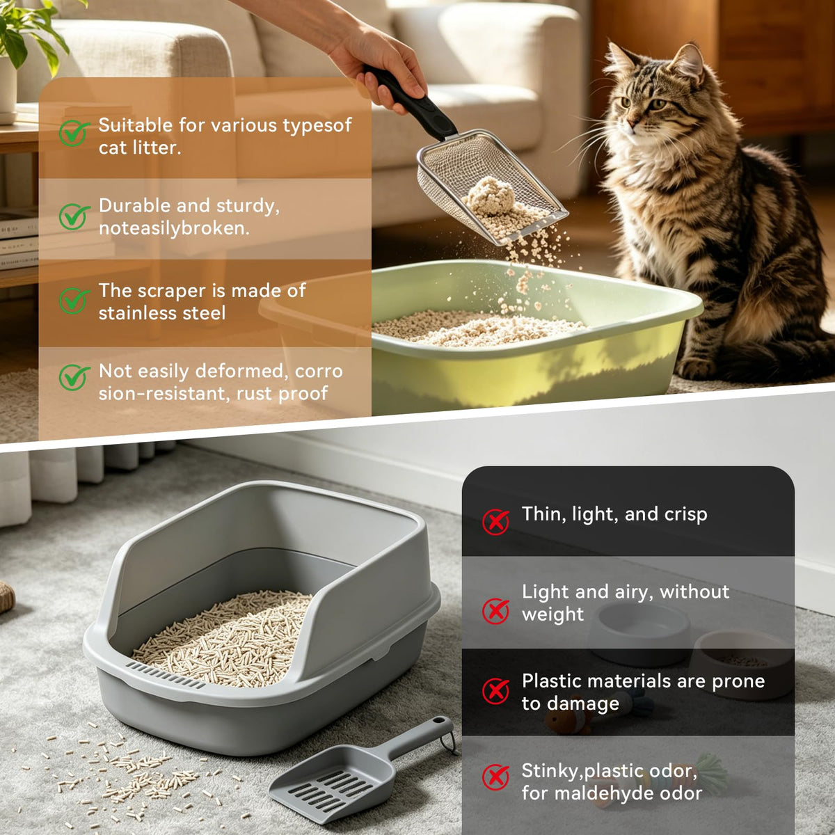 Metal Cat Litter Scoop 2 Pack F97422