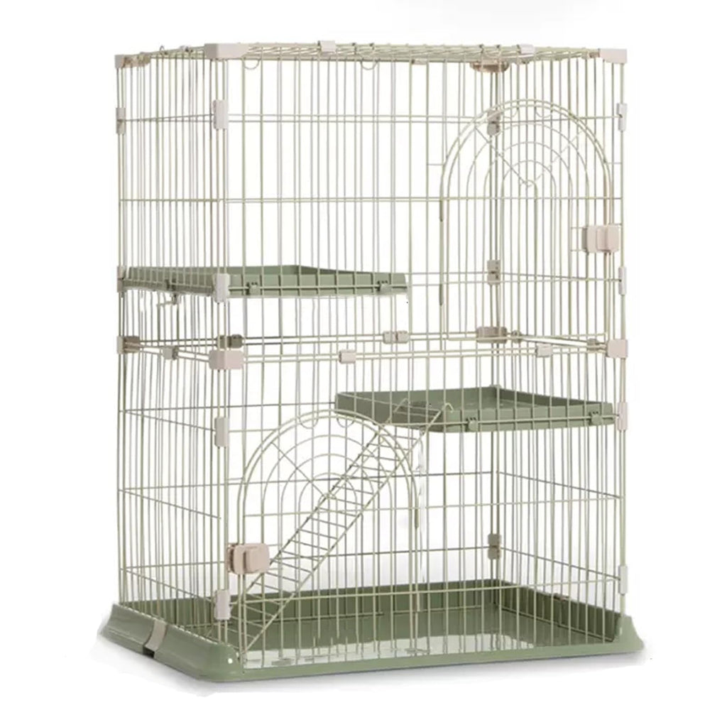 3/4-Tier Wire Cat Cage Playpen Kennel with Hammock G4151