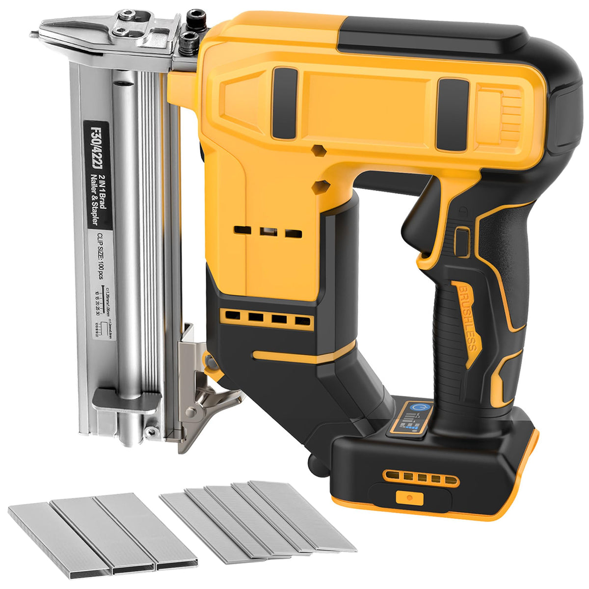 18 Gauge 2 in 1 Cordless Brad Nailer Staple Gun I410852