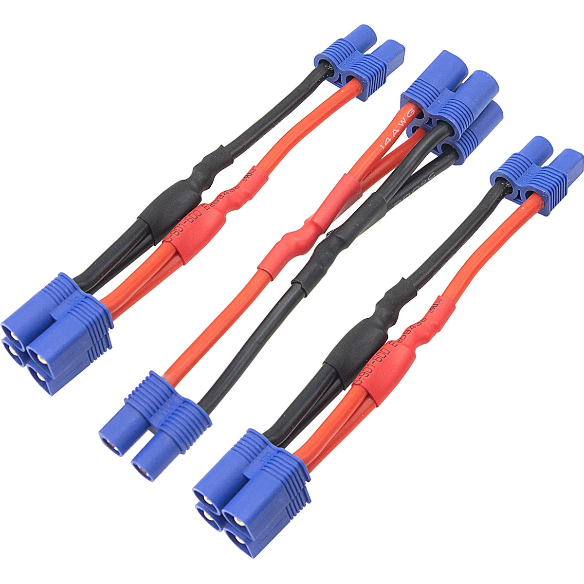 3Pcs 14AWG Silicone Y Splitter Cable Adapter 1 Female to 2 Male P4143