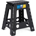 18" Non-Slip Folding Step Stool 300 lbs Black K8236