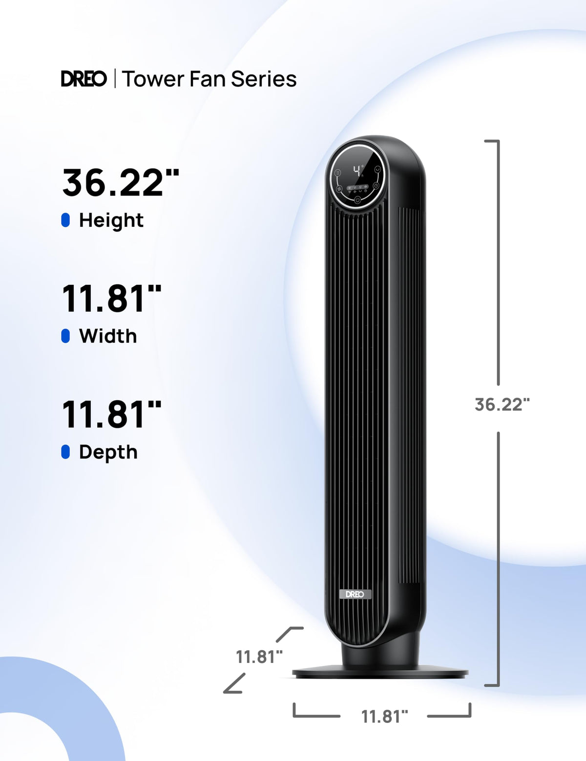 Ultra Quiet Tower Fan, 8 Speeds K59888