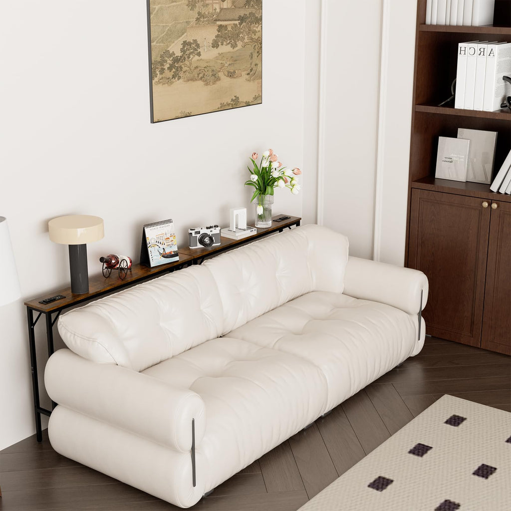 5.9" Narrow Console Table with Outlet Metal Frame E6234