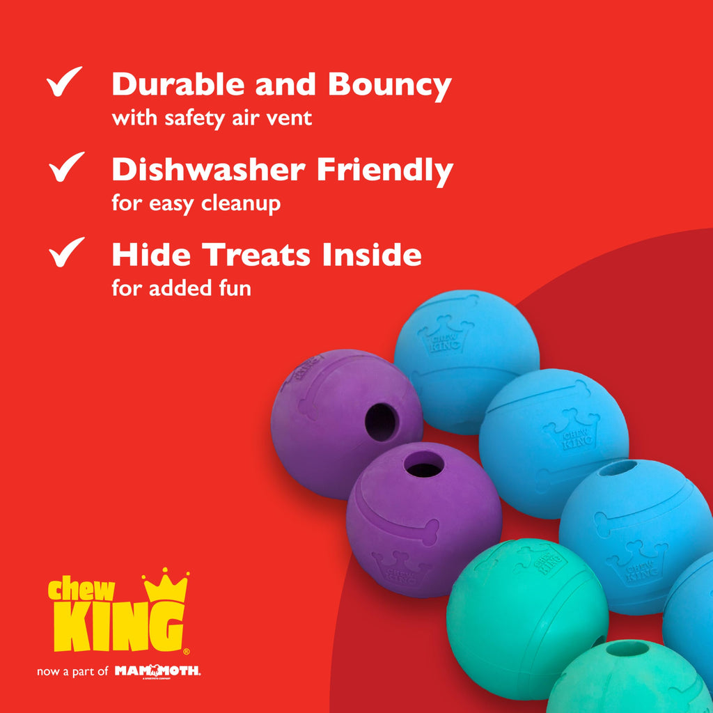 Extremely Durable Natural Rubber Toy 2.5 inch, 8-pack V44132
