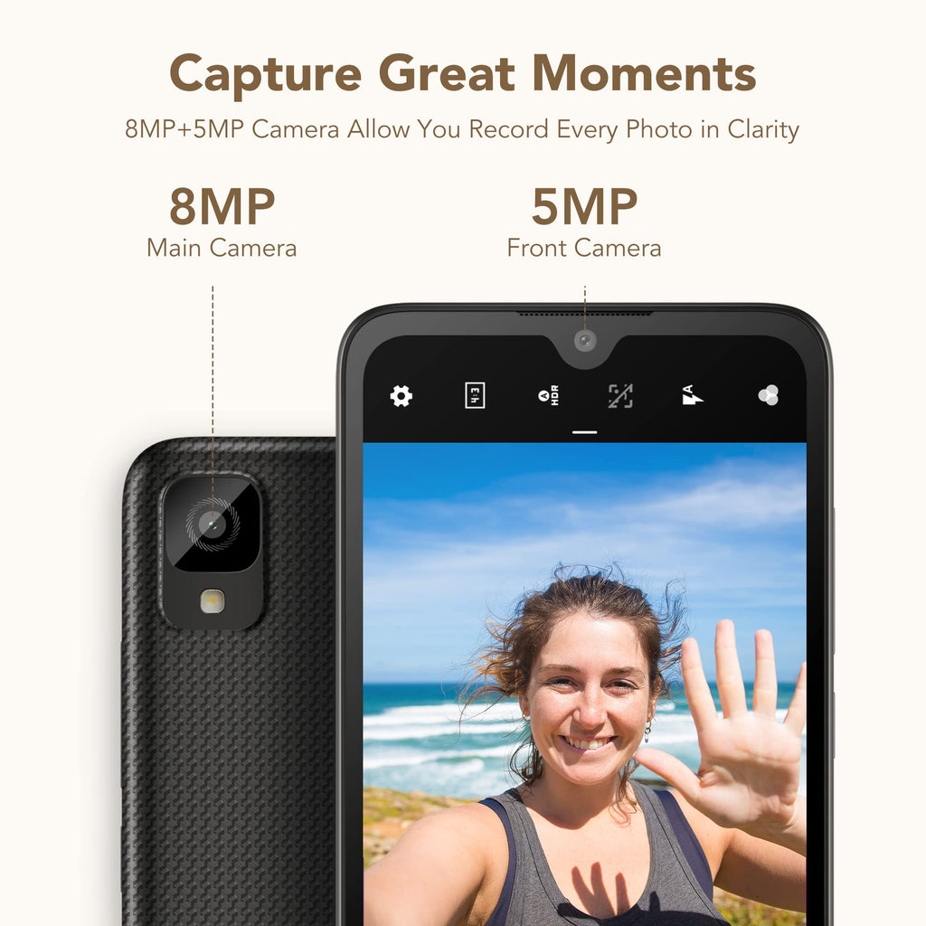 Unlocked Cell Phone with HD+ Display 32GB+3GB RAM 3000mAh Android Smartphone V4413