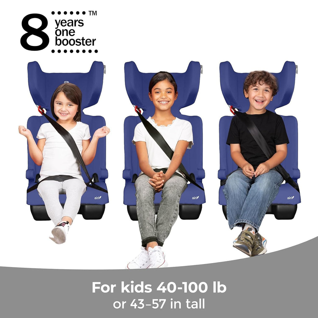 Blue Foldable High Back Booster Seat W3447