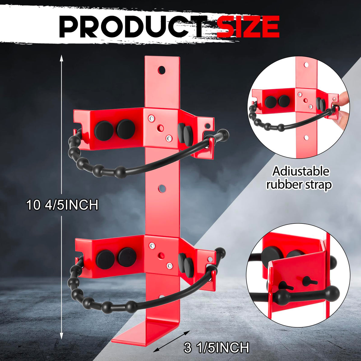 4 Pcs Fire Extinguisher Bracket, 2.5 Lb and 5 Lb, Red O644233